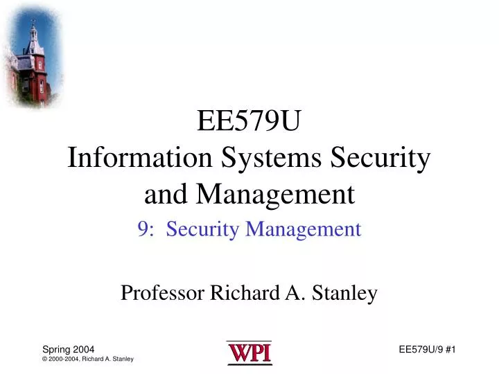 ee579u information systems security and management