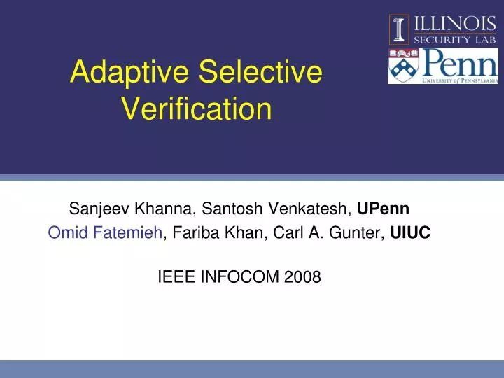 adaptive selective verification