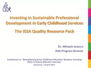 Investing in Sustainable Professional Development in Early Childhood Services