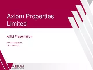 Axiom Properties Limited