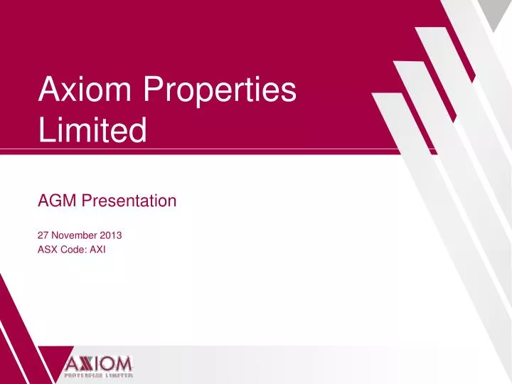 axiom properties limited