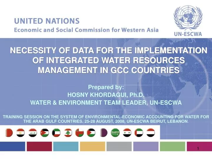 necessity of data for the implementation of integrated water resources management in gcc countries