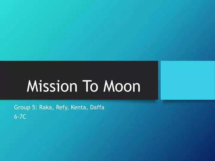 mission to moon