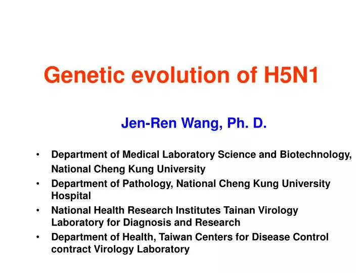 genetic evolution of h5n1