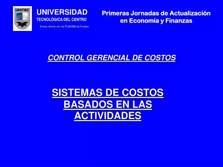 control gerencial de costos