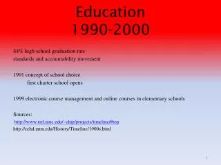 Education 1990-2000