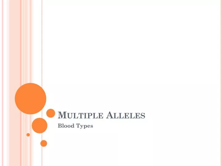 multiple alleles