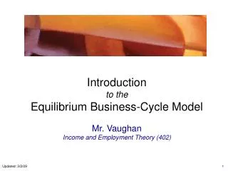 Introduction to the Equilibrium Business-Cycle Model