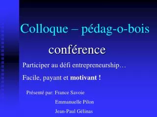 colloque p dag o bois