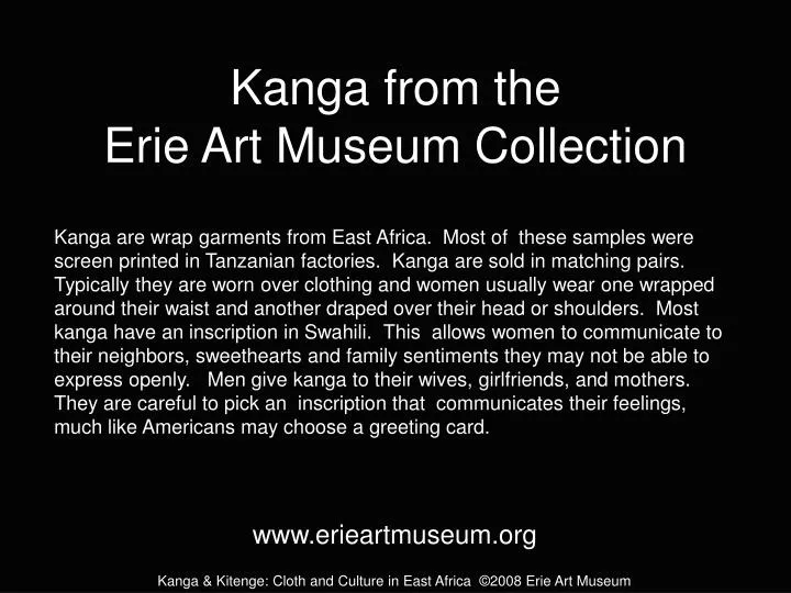 kanga from the erie art museum collection