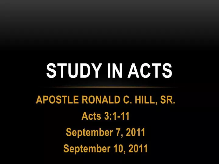study in acts