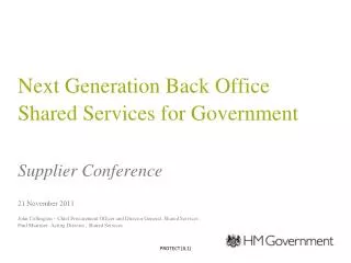Next Generation Back Office Shared Services for Government
