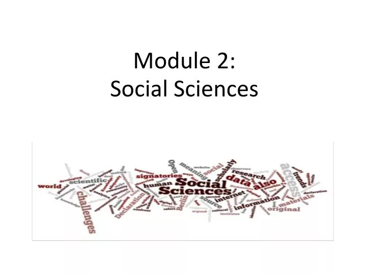 module 2 social sciences