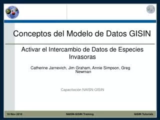 conceptos del modelo de datos gisin