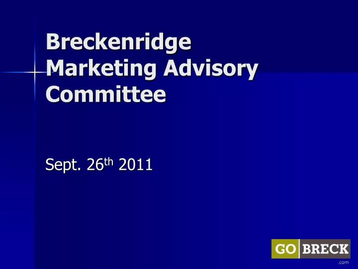 breckenridge marketing advisory committee