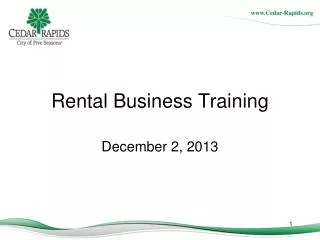 Rental Business Training