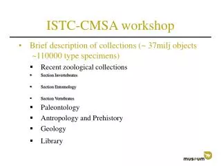 ISTC-CMSA workshop