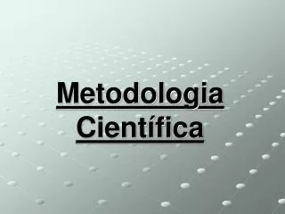 metodologia cient fica