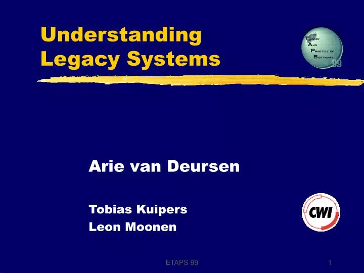 understanding legacy systems