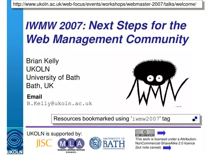 iwmw 2007 next steps for the web management community
