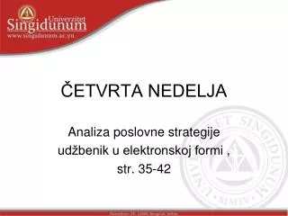 etvrta nedelja