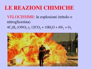 le reazioni chimiche