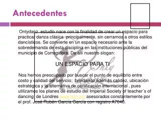 antecedentes