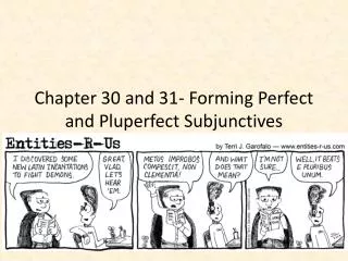 Chapter 30 and 31- Forming Perfect and Pluperfect Subjunctives