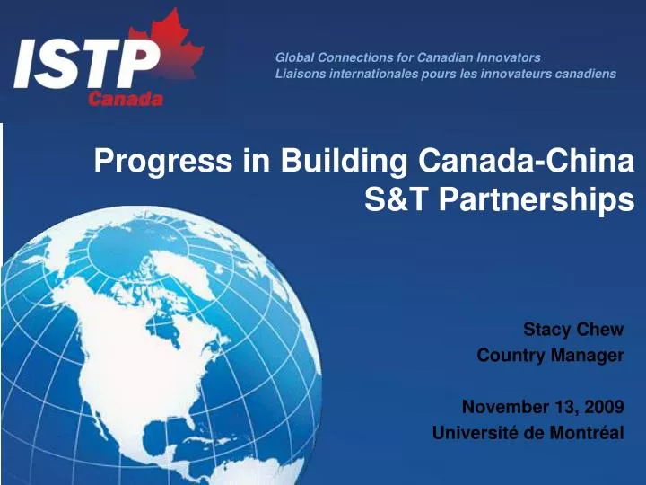 progress in building canada china s t partnerships