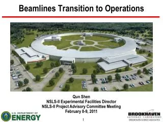 Beamlines Transition to Operations