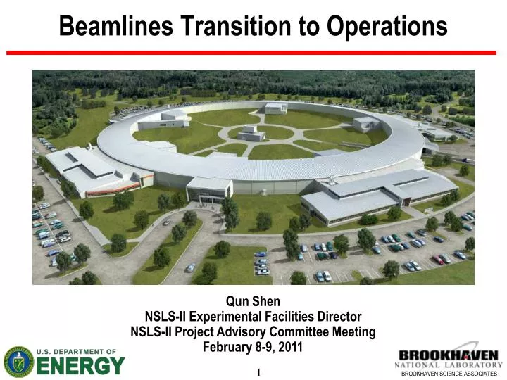 beamlines transition to operations