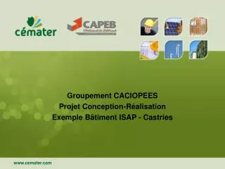 groupement caciopees projet conception r alisation exemple b timent isap castries