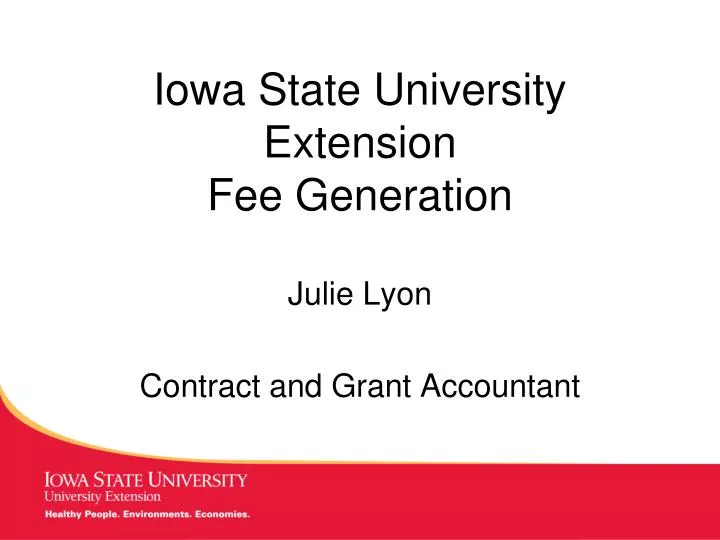 iowa state university extension fee generation