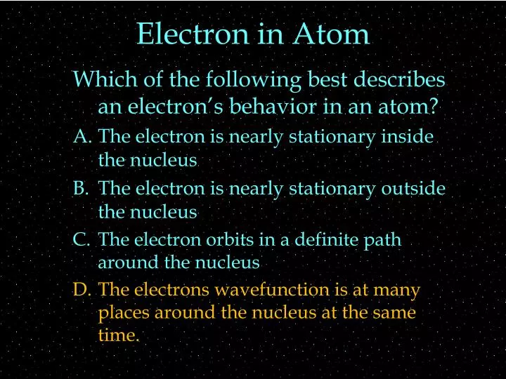 electron in atom