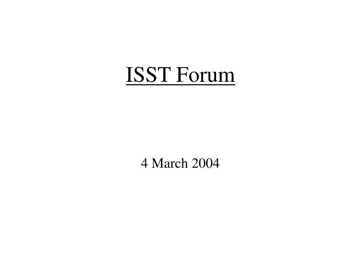 isst forum