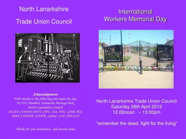 north lanarkshire trade union council