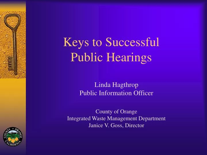 keys to successful public hearings
