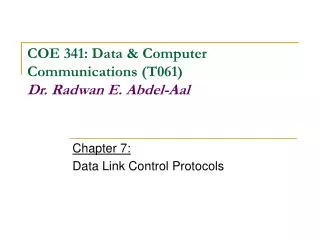 Chapter 7: Data Link Control Protocols