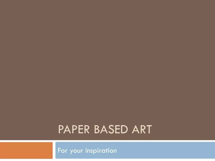paper based art