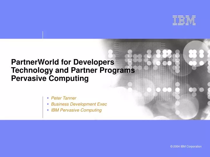 partnerworld for developers technology and partner programs pervasive computing