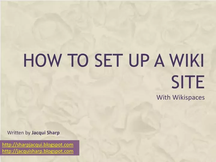how to set up a wiki site