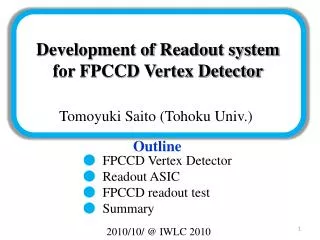 Development of Readout system for FPCCD Vertex Detector