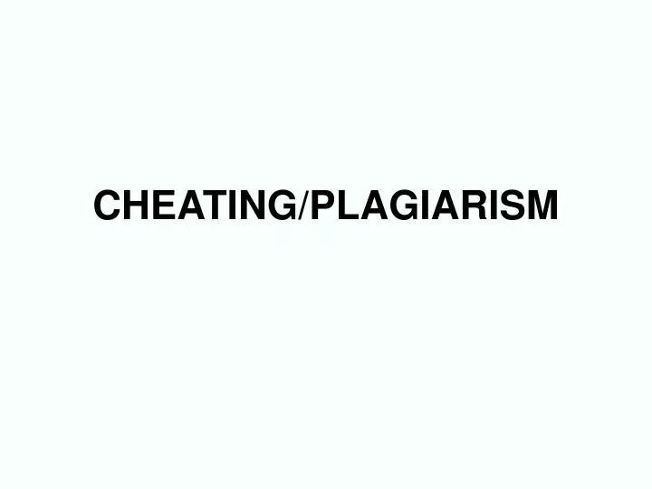 cheating plagiarism
