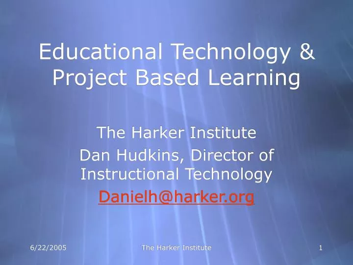 educational technology project based learning
