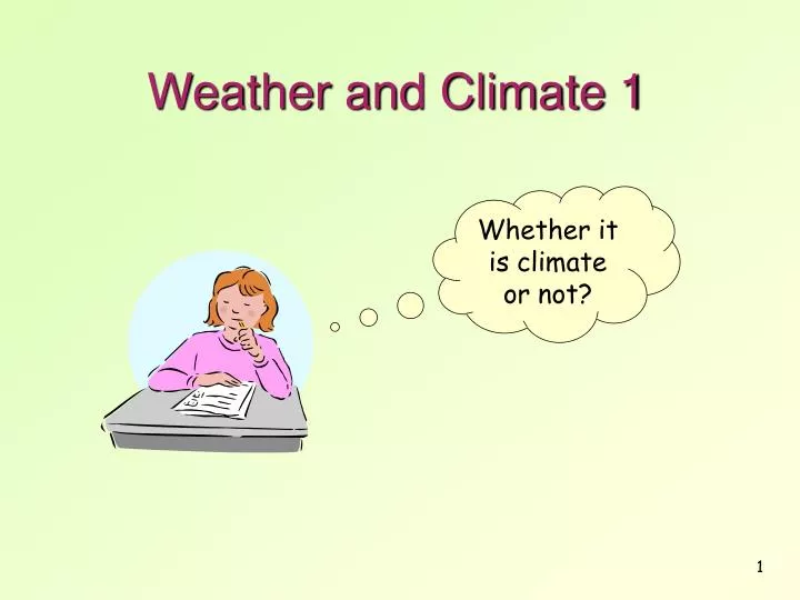 weather and climate 1