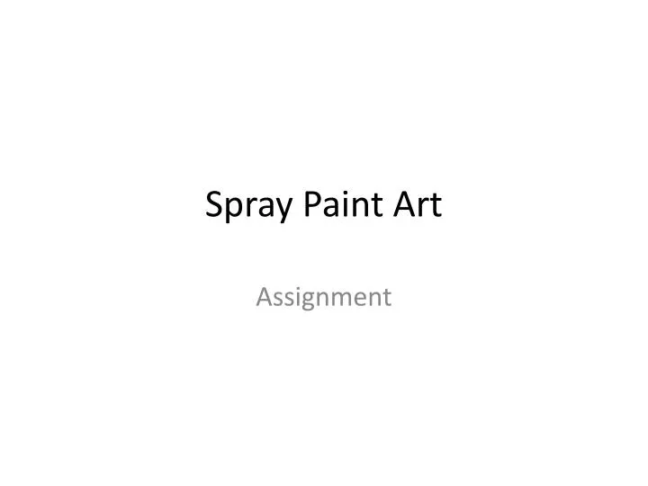 spray paint art