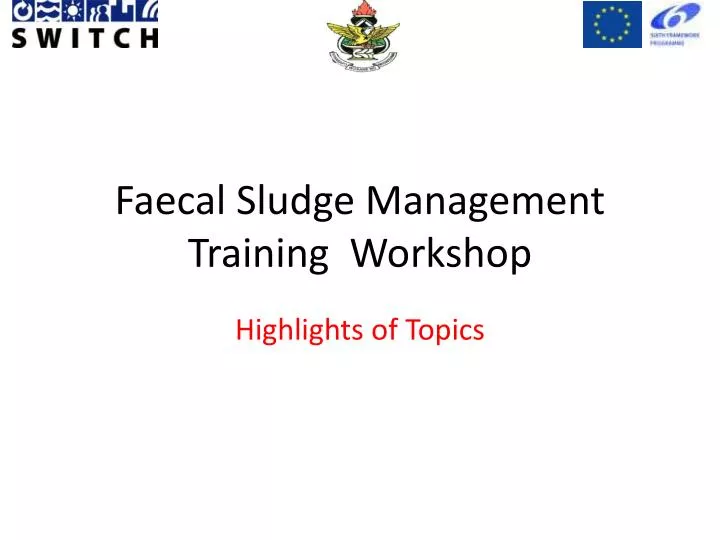 faecal sludge management training workshop