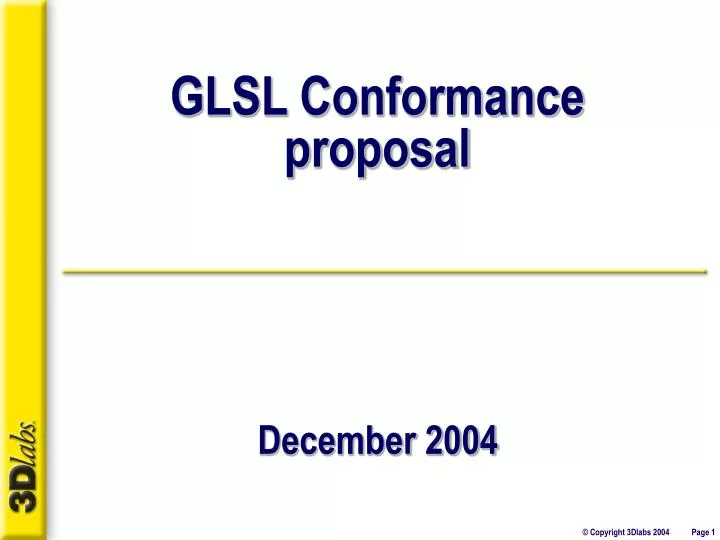 glsl conformance proposal