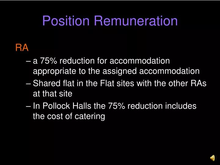 position remuneration