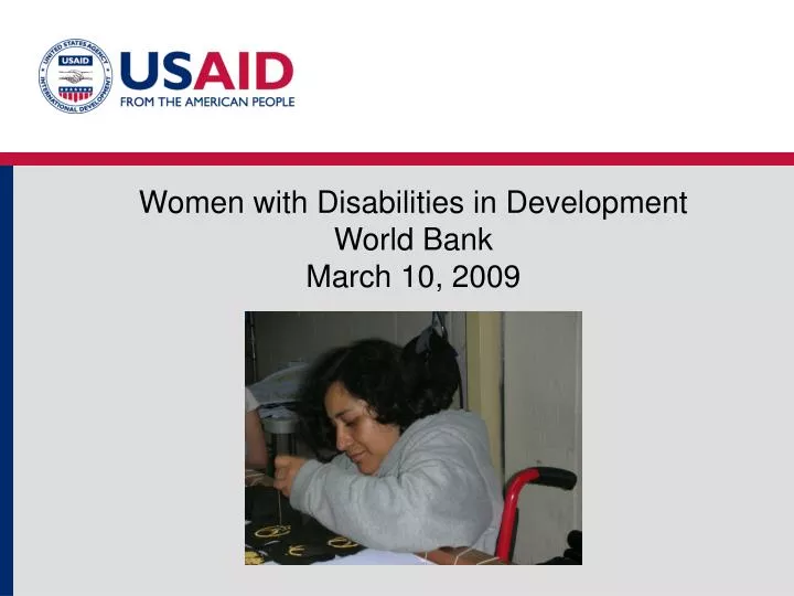 women with disabilities in development world bank march 10 2009